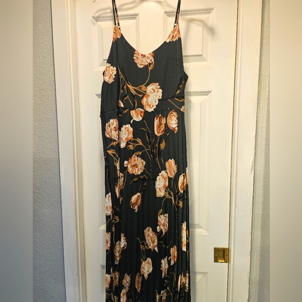 Floral Maxi Dress Hunter Green XXL